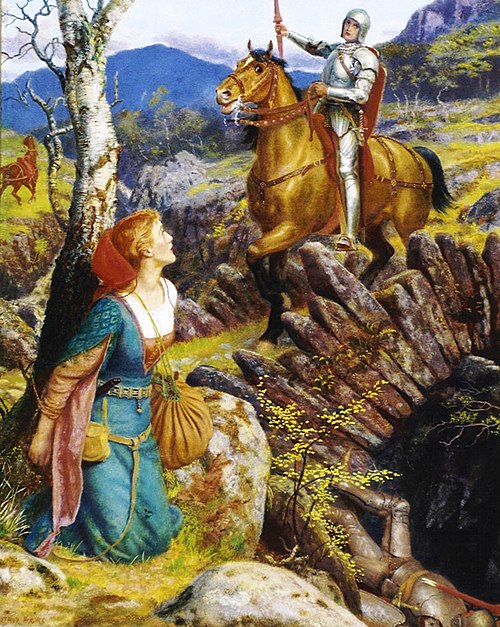 Overthrowing of the Rusty Knight, 1908, Arthur Hughes