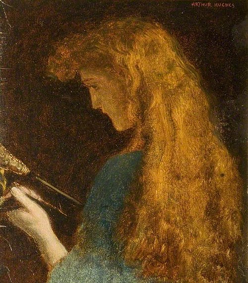 Study of a Girl's Head, 1883, Arthur Hughes