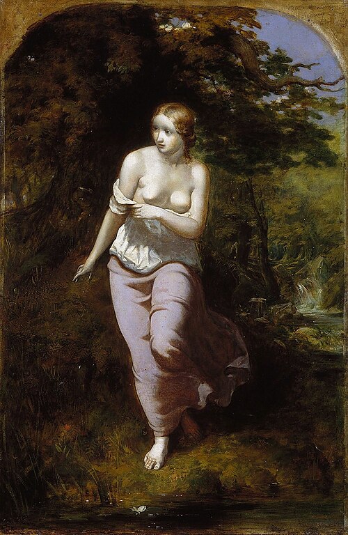 Musidora Bathing, 1848, Arthur Hughes