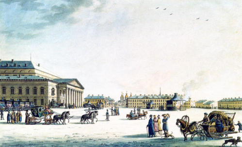 View of Theatre Square in Saint Petersburg, 1806, Benjamin Patersson