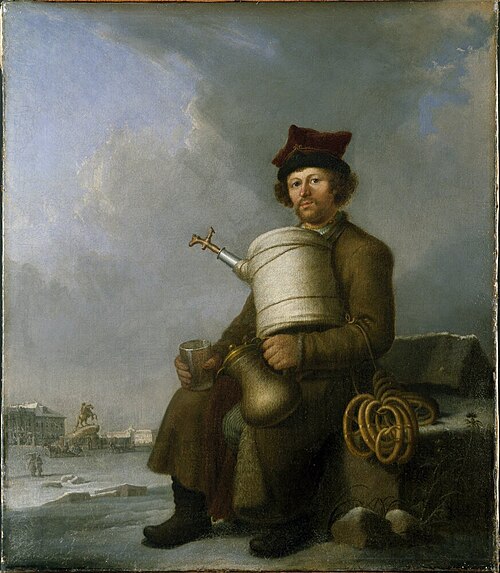 Ryss som säljer varm dryck, sbiten och kringlor, , Benjamin Patersson