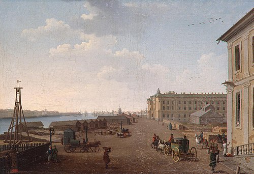 The View of the Embankment of Vasilyevsky Island near the Academy of Arts, 1799, Benjamin Patersson