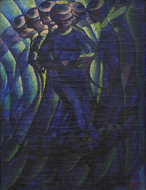 Synthèse plastique des mouvements d'une femme, 1912, Luigi Russolo