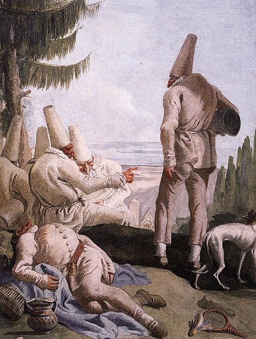 Pulcinella's Departure, 1797, Giandomenico Tiepolo