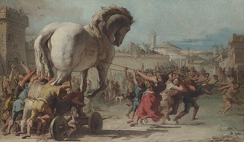 The Procession of the Trojan Horse into Troy, 1760, Giandomenico Tiepolo