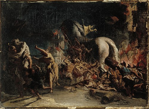 Greeks entering Troy, 1760, Giandomenico Tiepolo
