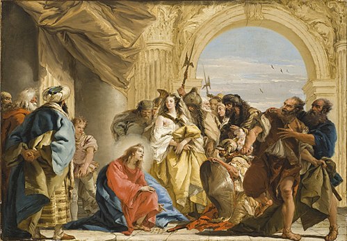 Christ and the Woman Taken in Adultery, 1752, Giandomenico Tiepolo