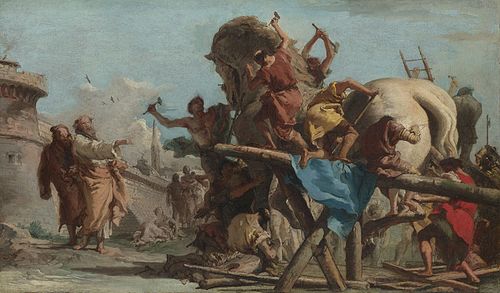 Construction du cheval de Troie, 1760, Giandomenico Tiepolo