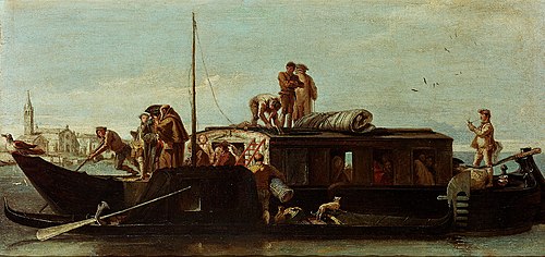 Venetian Post Boat, 1765, Giandomenico Tiepolo