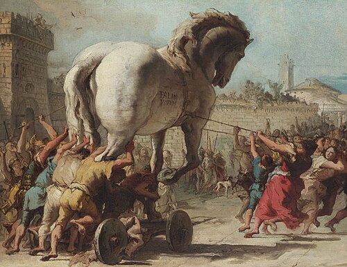 The Procession of the Trojan Horse in Troy, 1760, Giandomenico Tiepolo