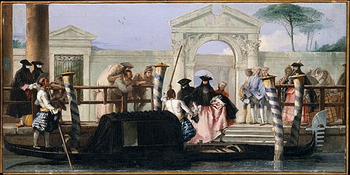 The Departure of the Gondola, 1765, Giandomenico Tiepolo