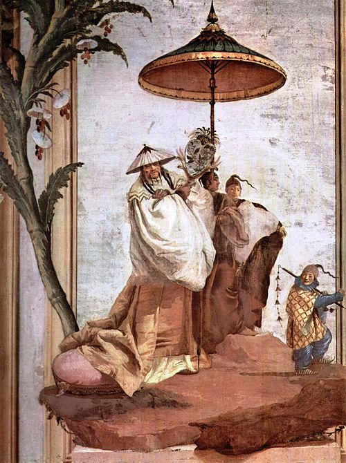 Landscape with Mandarine tree, , Giandomenico Tiepolo