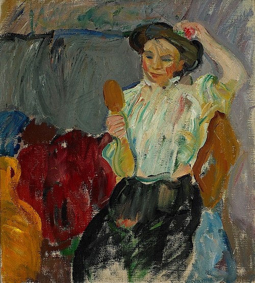 Lady with Hand Mirror, 1910, Karl Isakson