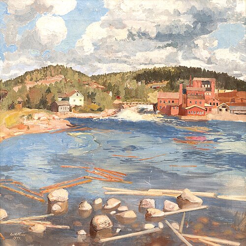 A Factory by the Rapids, 1899, Antti Favén