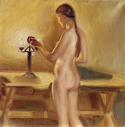 In the Sauna, 1914, Antti Favén