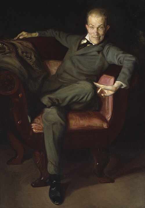 Portrait of Fahle Basilier, 1908, Antti Favén