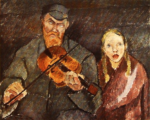 Blind Musician, 1922, Alvar Cawén