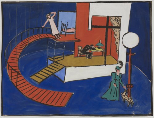 Sketch for scenography, 1955, Birger Carlstedt