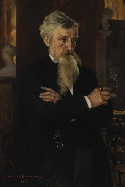 Portrait of August Schauman, journalist, 1893, Gunnar Berndtson