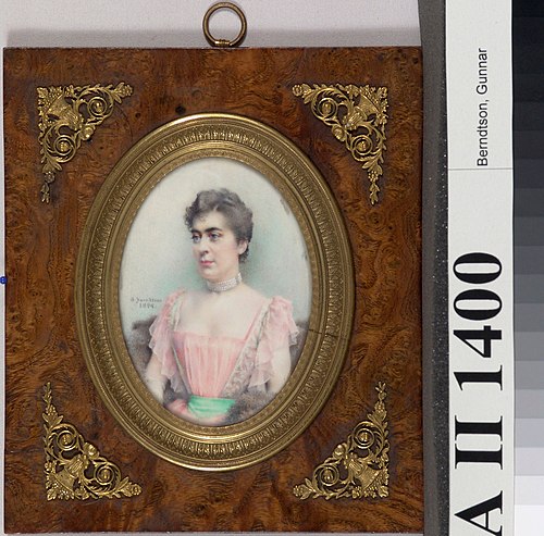 Miniature Portrait of Baroness Delort de Gléon the Younger, 1894, Gunnar Berndtson