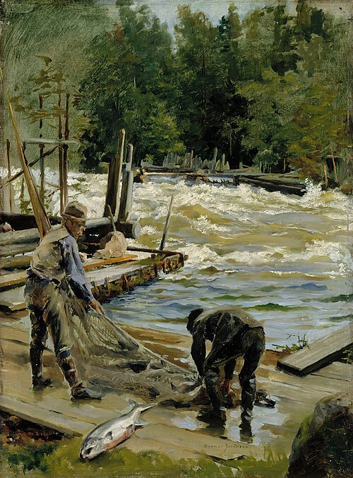 Salmon Fishing, 1892, Gunnar Berndtson