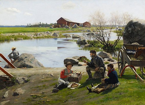 A Rest on the Way to the Fair, 1886, Gunnar Berndtson