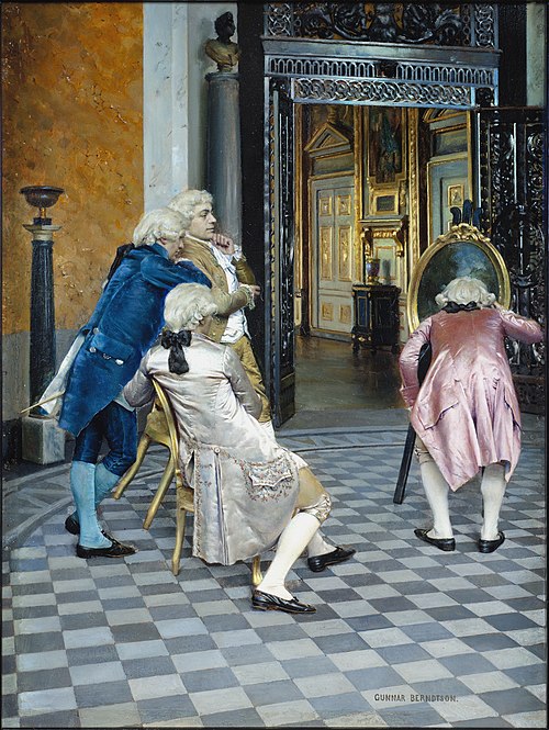Les Connaisseurs d'art au Louvre, 1879, Gunnar Berndtson