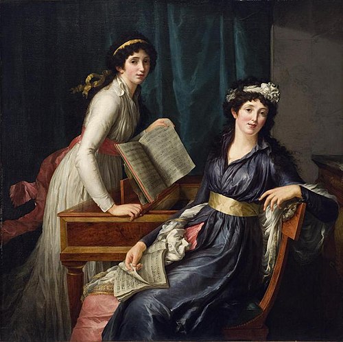 Deux jeunes femmes faisant de la musique, 1796, Pauline Auzou