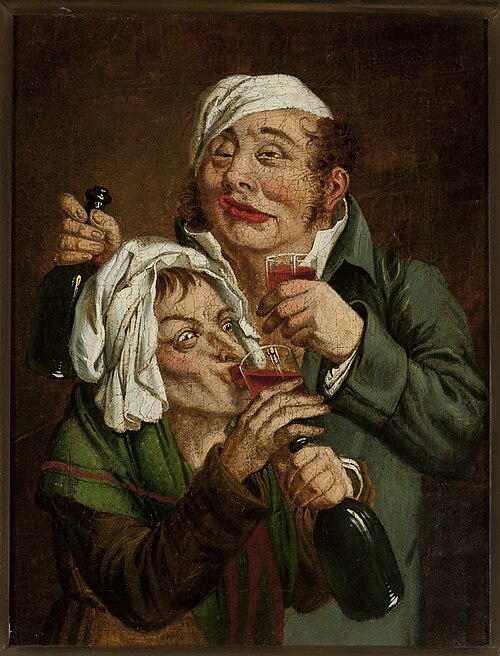 Pair of drunkards, 1900, Jan Feliks Piwarski