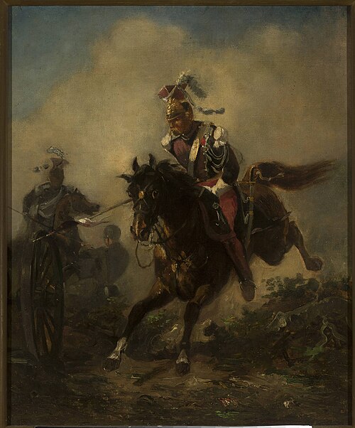 Light cavalryman charging, , Henryk Pillati