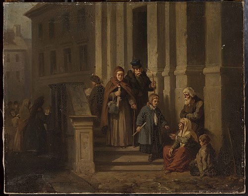 In front of the church, 1862, Henryk Pillati