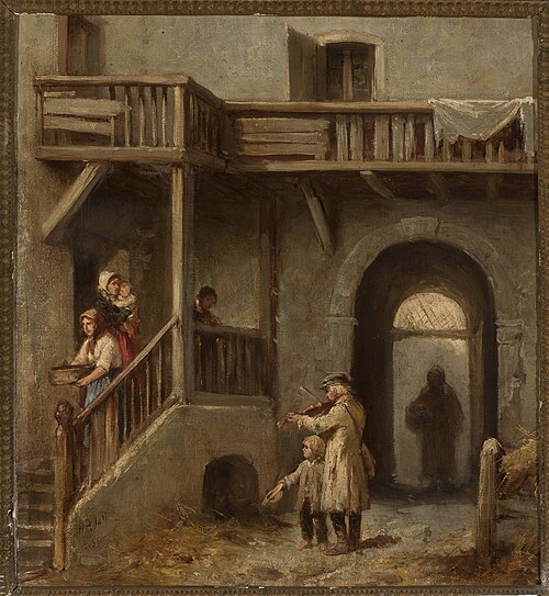 Street fiddler, 1863, Henryk Pillati