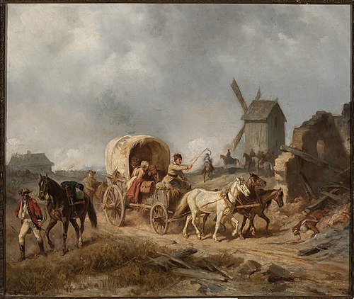 Convoy of the wounded, 1868, Henryk Pillati