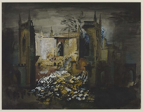 All Saints Chapel, Bath 1942, 1942, John Piper