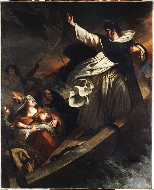 Saint Thomas d'Aquin prêchant la confiance en Dieu pendant la tempête, 1823, Ary Scheffer