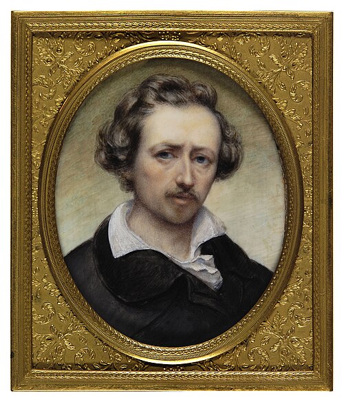 Zelfportret met Schillerkraag, 1844, Ary Scheffer