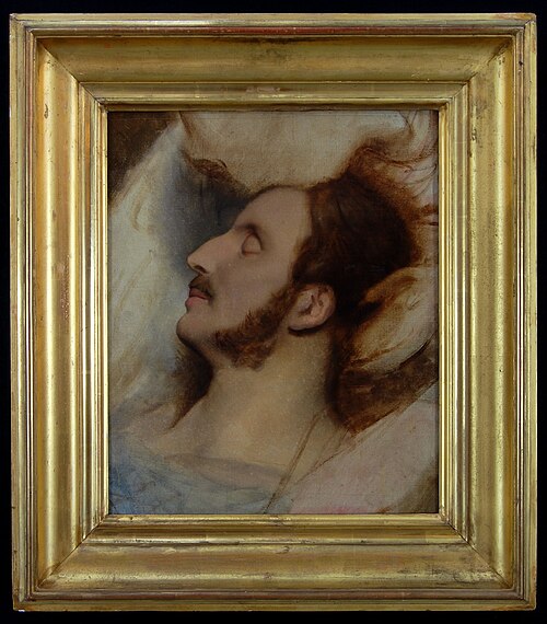 Ferdinand Philips, hertog van Orléans, op zijn doodsbed, , Ary Scheffer