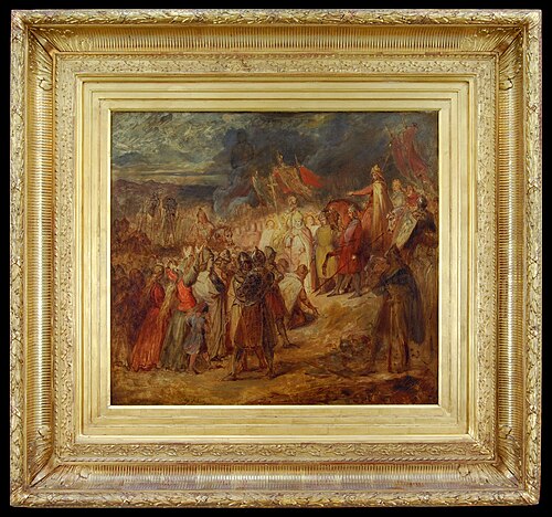 Wittekind onderwerpt zich te Paderborn aan Karel de Grote, 1835, Ary Scheffer