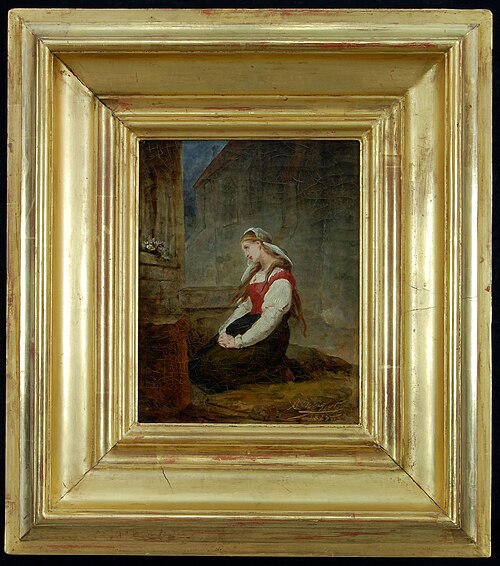 Gretchen in gebed voor het beeld van de Moeder van Smarten, 1825, Ary Scheffer