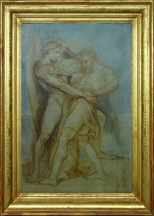 Jacob en de engel, 1857, Ary Scheffer