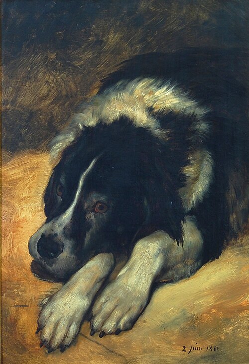Studie naar Turc, de hond van de kunstenaar, 1841, Ary Scheffer