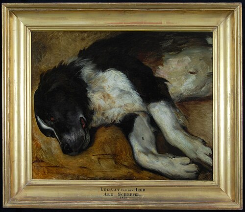 Turc, de hond van de kunstenaar, na zijn dood, , Ary Scheffer