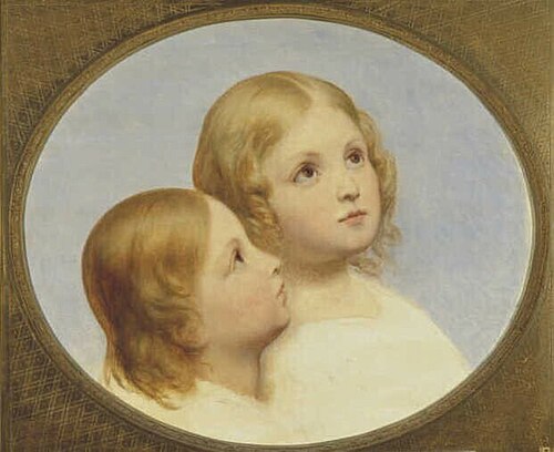 Two Children's Heads, 1848, Ary Scheffer