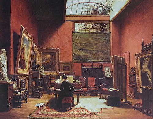 The small Atelier, 1850, Ary Scheffer