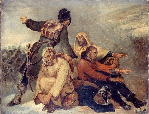 Quatre soldats de l'armée en déroute, 1826, Ary Scheffer