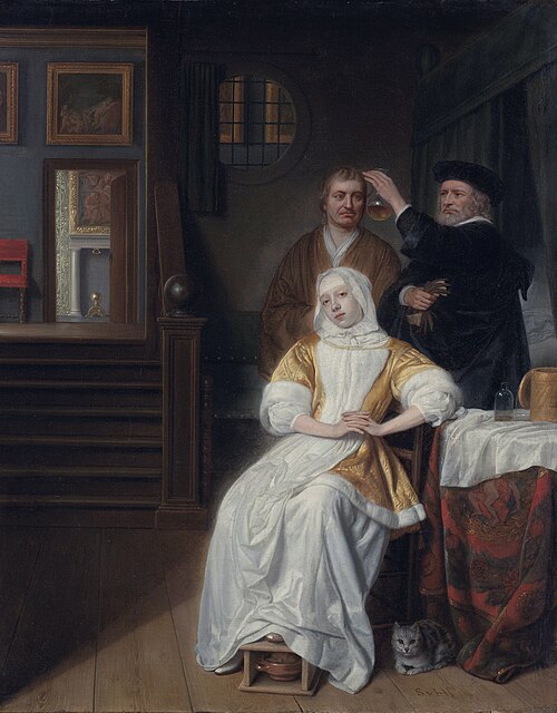 'The anemic lady', 1665, Samuel van Hoogstraten