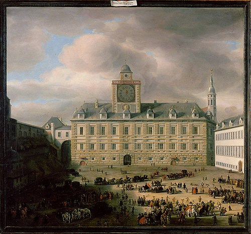 View of the Hofburg in Vienna, 1652, Samuel van Hoogstraten