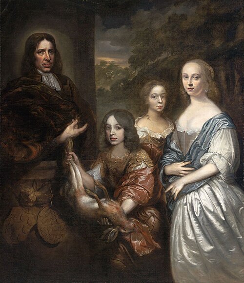 Arent Muys van Holy and his family, 1673, Samuel van Hoogstraten
