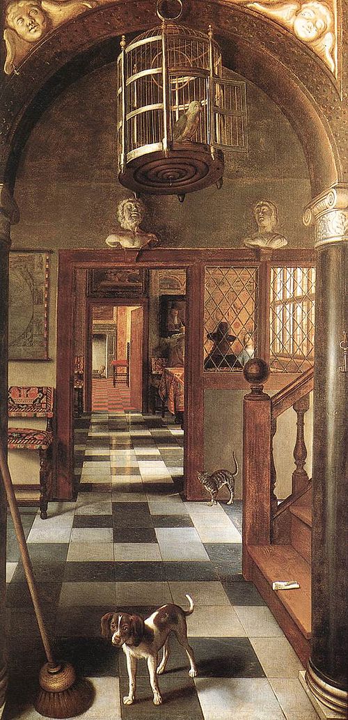 A View through a House, 1662, Samuel van Hoogstraten