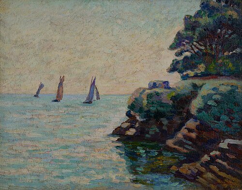 Voiliers à Saint Palais sur Mer, 1898, Armand Guillaumin